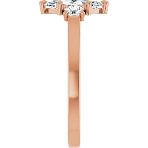 Three-Stone Sculptural Engagement Ring Image 4 The Jewelry Source El Segundo, CA