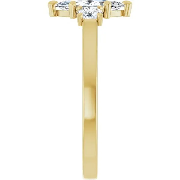 Three-Stone Sculptural Engagement Ring Image 4 The Jewelry Source El Segundo, CA