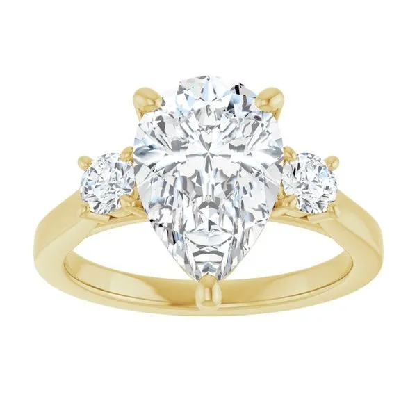 Three-Stone Sculptural Engagement Ring Image 3 Adler's Diamonds Saint Louis, MO