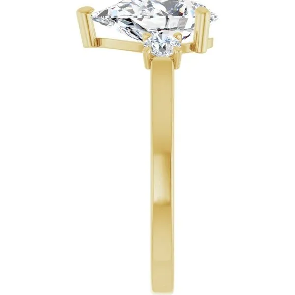 Three-Stone Sculptural Engagement Ring Image 4 Adler's Diamonds Saint Louis, MO
