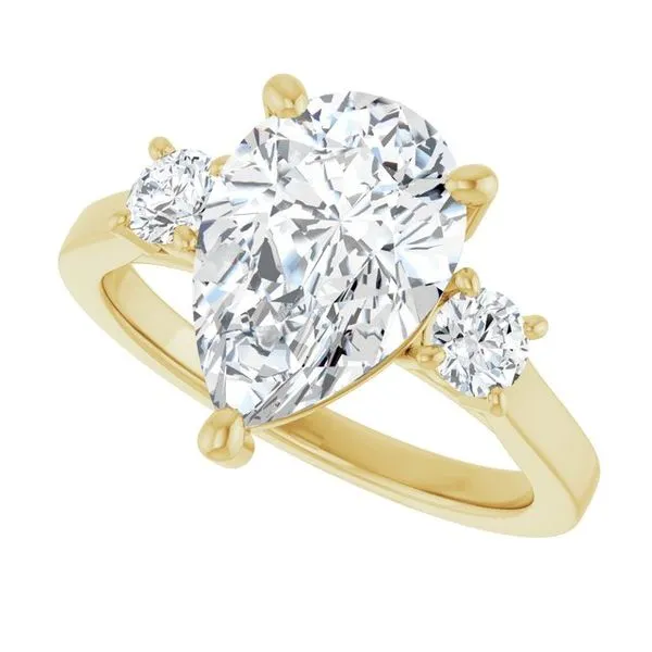 Three-Stone Sculptural Engagement Ring Image 5 Adler's Diamonds Saint Louis, MO