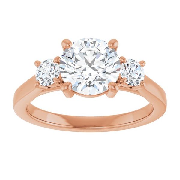 Three-Stone Sculptural Engagement Ring Image 3 The Jewelry Source El Segundo, CA