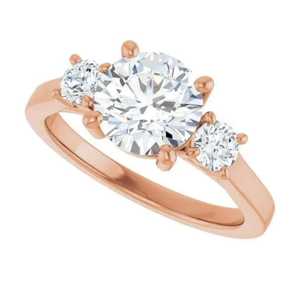 Three-Stone Sculptural Engagement Ring Image 5 The Jewelry Source El Segundo, CA