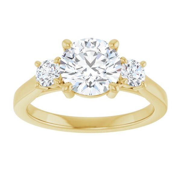 Three-Stone Sculptural Engagement Ring Image 3 Adler's Diamonds Saint Louis, MO