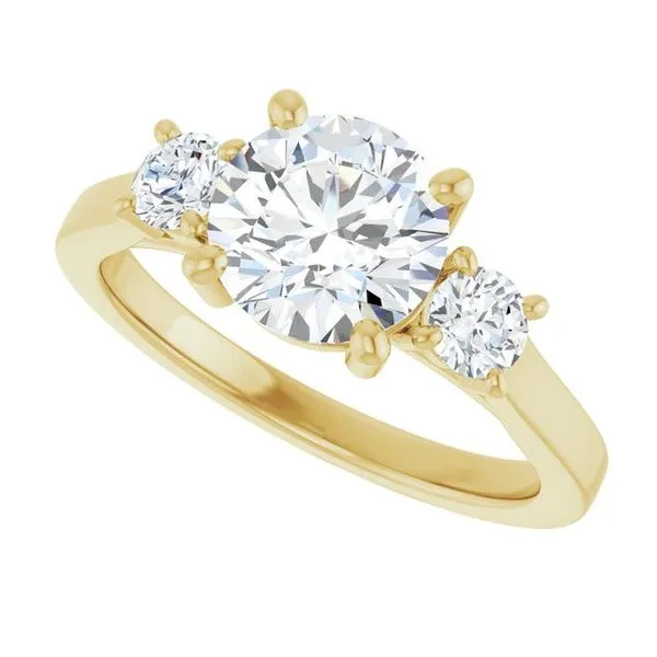 Three-Stone Sculptural Engagement Ring Image 5 Adler's Diamonds Saint Louis, MO