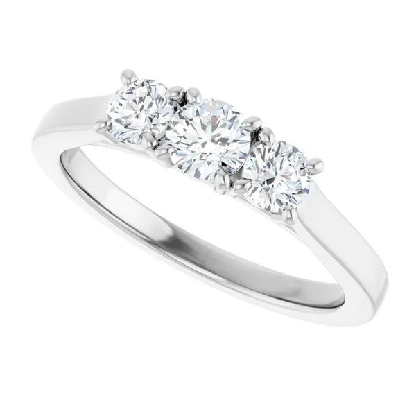 Three-Stone Sculptural Engagement Ring Image 5 The Jewelry Source El Segundo, CA