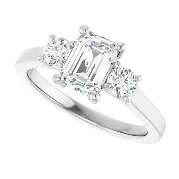 Three-Stone Sculptural Engagement Ring Image 5 Adler's Diamonds Saint Louis, MO