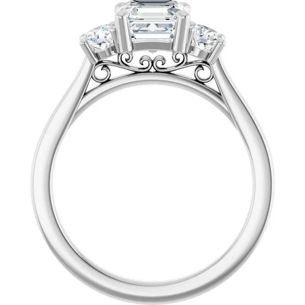 Three-Stone Sculptural Engagement Ring Image 2 The Jewelry Source El Segundo, CA