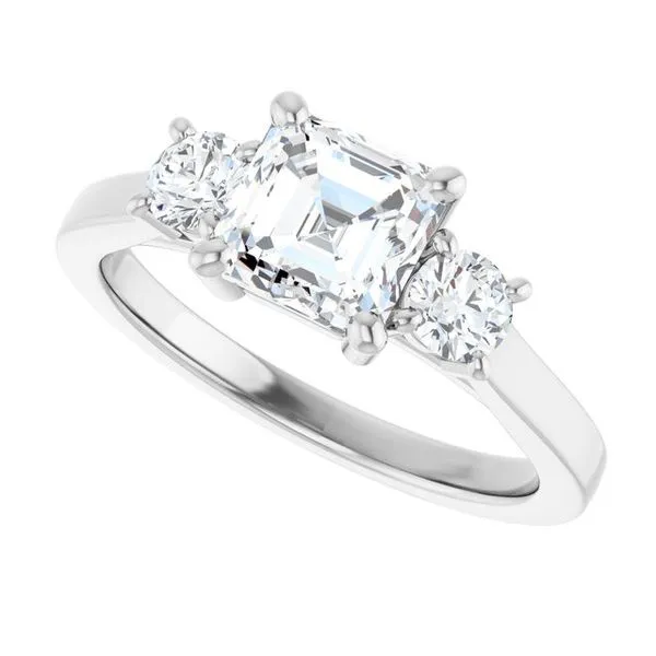 Three-Stone Sculptural Engagement Ring Image 5 The Jewelry Source El Segundo, CA
