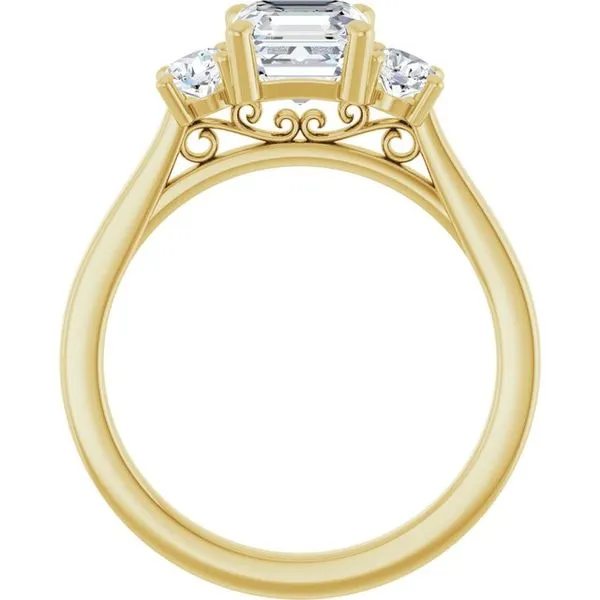 Three-Stone Sculptural Engagement Ring Image 2 Berilian Jewelers Folsom, CA