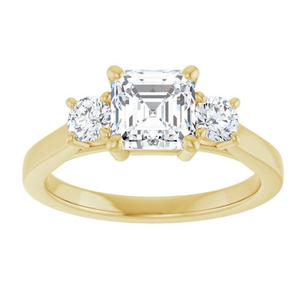 Three-Stone Sculptural Engagement Ring Image 3 Berilian Jewelers Folsom, CA