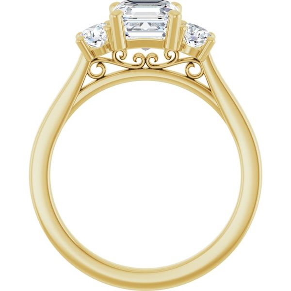 Three-Stone Sculptural Engagement Ring Image 2 Jewel Smiths Oklahoma City, OK