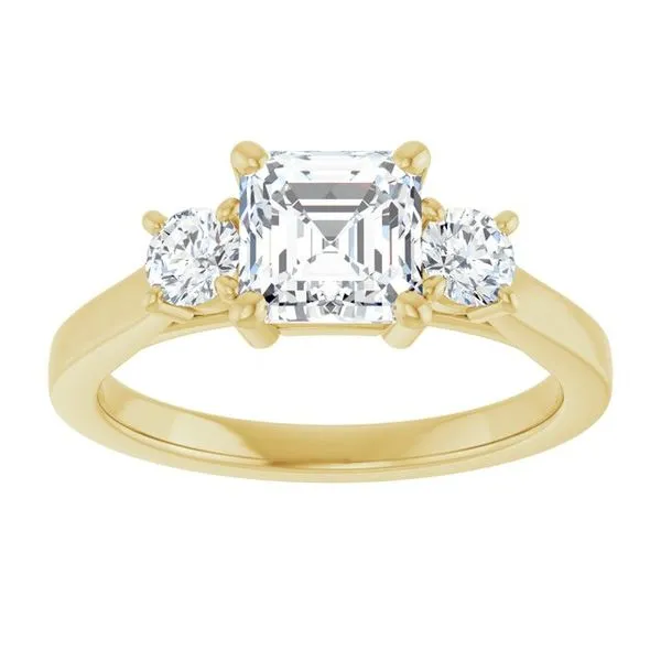 Three-Stone Sculptural Engagement Ring Image 3 Jewel Smiths Oklahoma City, OK