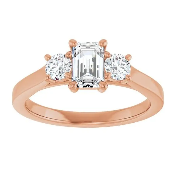 Three-Stone Sculptural Engagement Ring Image 3 The Jewelry Source El Segundo, CA