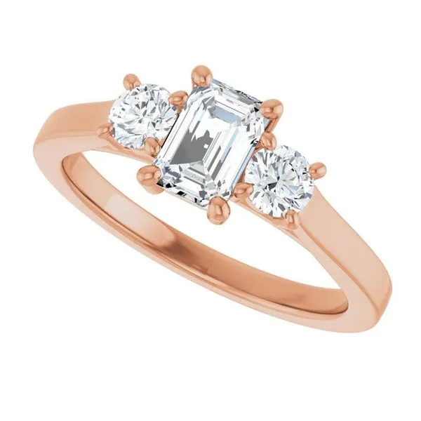 Three-Stone Sculptural Engagement Ring Image 5 The Jewelry Source El Segundo, CA