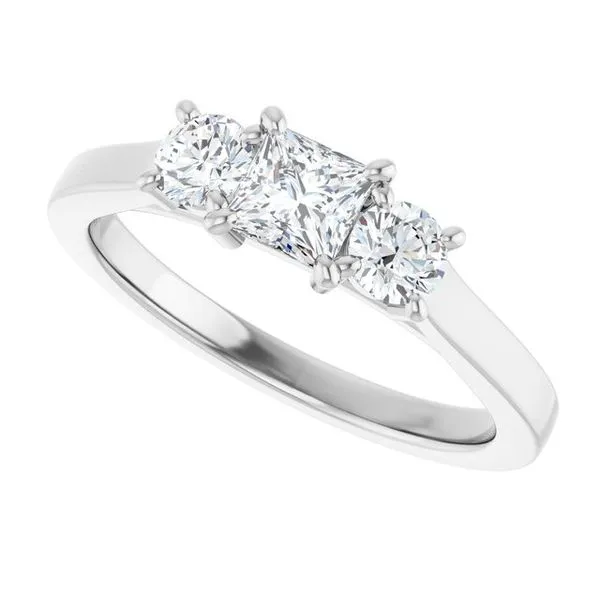 Three-Stone Sculptural Engagement Ring Image 5 Adler's Diamonds Saint Louis, MO