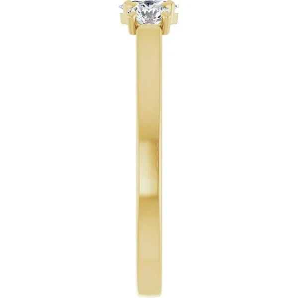 Three-Stone Sculptural Engagement Ring Image 4 H. Brandt Jewelers Natick, MA