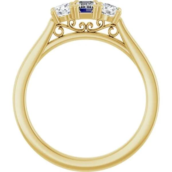 Three-Stone Sculptural Engagement Ring Image 2 Jewel Smiths Oklahoma City, OK
