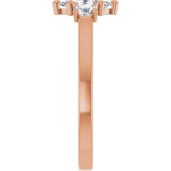 Three-Stone Sculptural Engagement Ring Image 4 The Jewelry Source El Segundo, CA