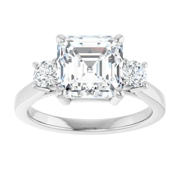 Three-Stone Sculptural Engagement Ring Image 3 The Jewelry Source El Segundo, CA