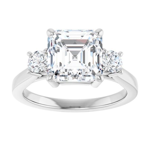 Three-Stone Sculptural Engagement Ring Image 3 Jewel Smiths Oklahoma City, OK