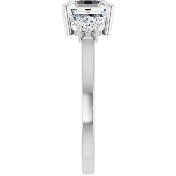 Three-Stone Sculptural Engagement Ring Image 4 Jewel Smiths Oklahoma City, OK