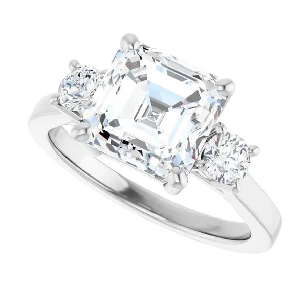 Three-Stone Sculptural Engagement Ring Image 5 Jewel Smiths Oklahoma City, OK