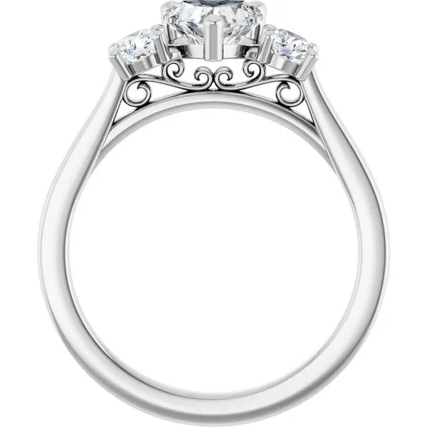 Three-Stone Sculptural Engagement Ring Image 2 Jewel Smiths Oklahoma City, OK