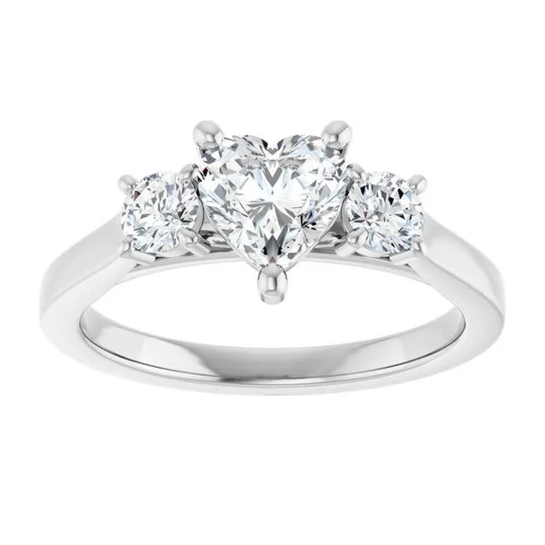 Three-Stone Sculptural Engagement Ring Image 3 Jewel Smiths Oklahoma City, OK