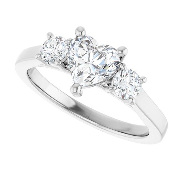 Three-Stone Sculptural Engagement Ring Image 5 Jewel Smiths Oklahoma City, OK