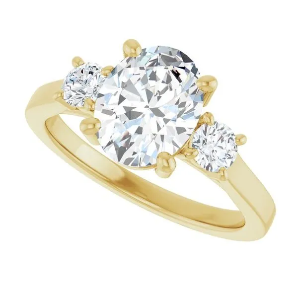 Three-Stone Sculptural Engagement Ring Image 5 Adler's Diamonds Saint Louis, MO