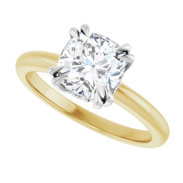 Double Claw-Prong Engagement Ring Image 5 Blocher Jewelers Ellwood City, PA