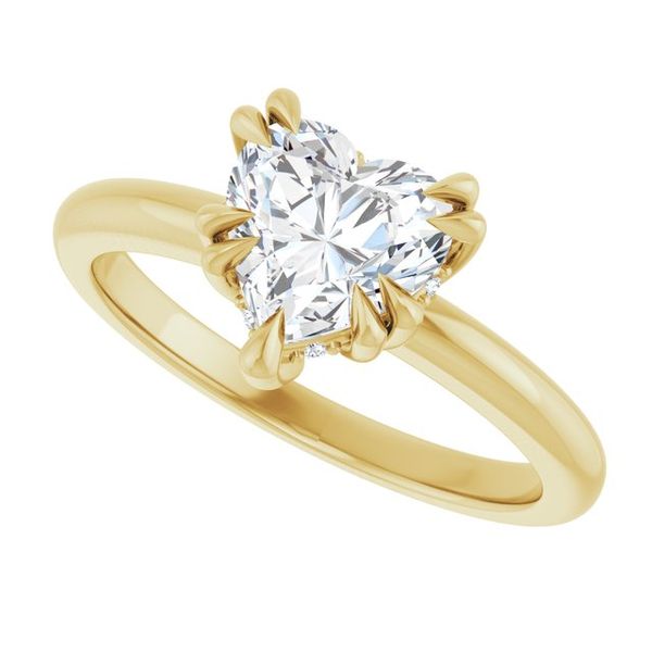 Double Claw-Prong Engagement Ring Image 5 Blocher Jewelers Ellwood City, PA