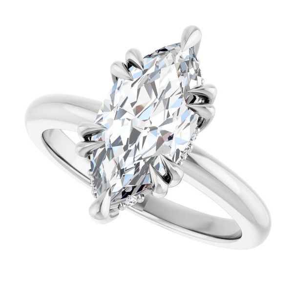 Double Claw-Prong Engagement Ring Image 5 Blocher Jewelers Ellwood City, PA