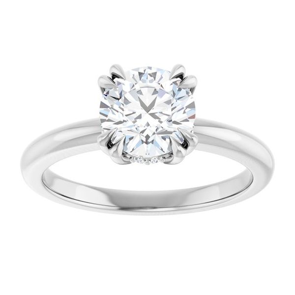 Double Claw-Prong Engagement Ring Image 3 Blocher Jewelers Ellwood City, PA