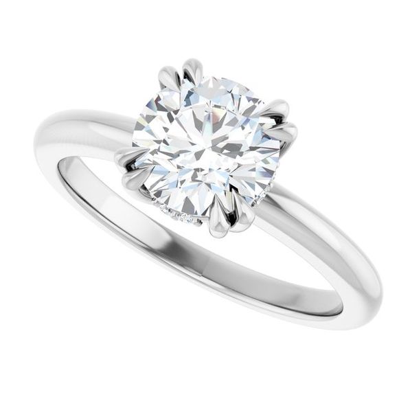 Double Claw-Prong Engagement Ring Image 5 Blocher Jewelers Ellwood City, PA