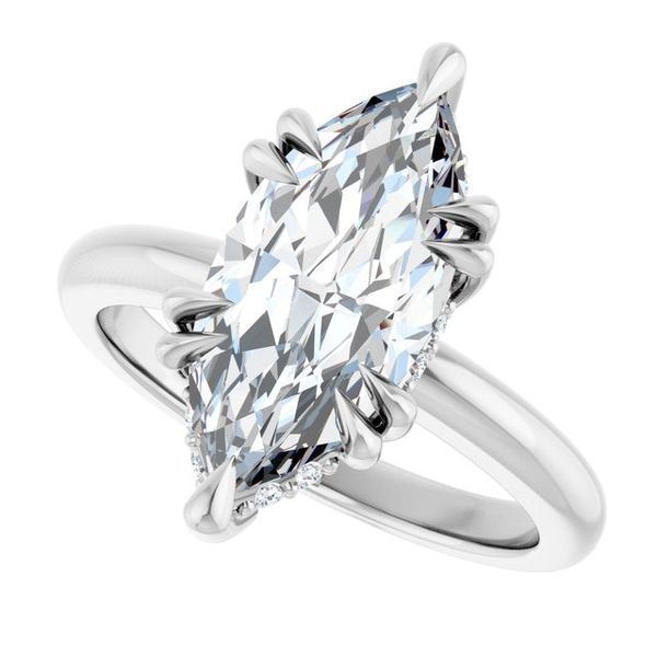 Double Claw-Prong Engagement Ring Image 5 Blocher Jewelers Ellwood City, PA
