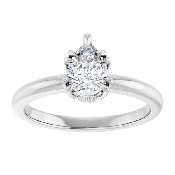 Double Claw-Prong Engagement Ring Image 3 Michael Szwed Jewelers Longmeadow, MA