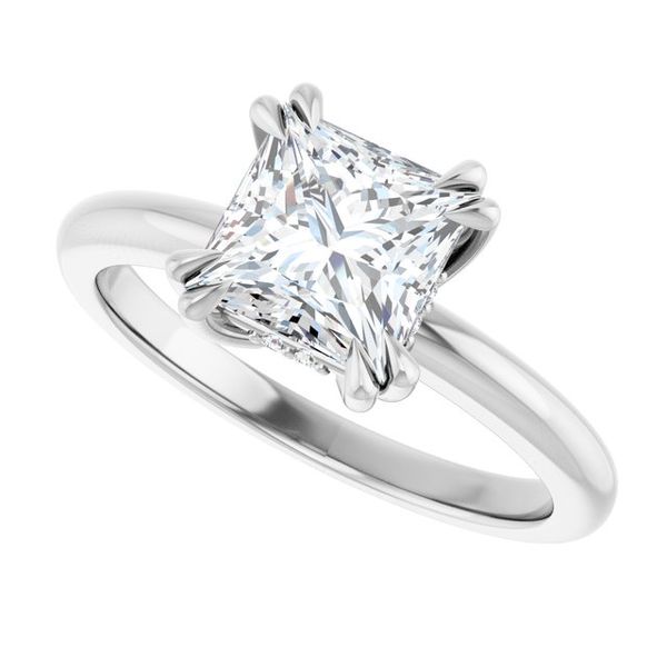 Double Claw-Prong Engagement Ring Image 5 Michael Szwed Jewelers Longmeadow, MA