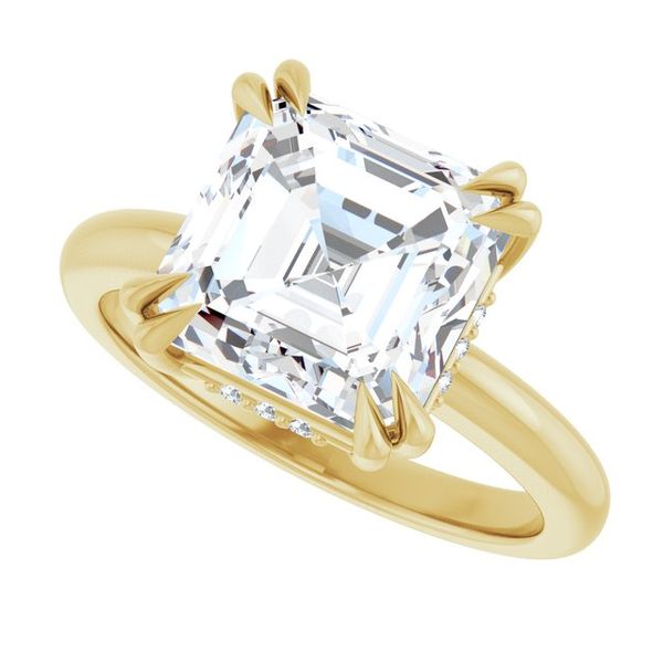Double Claw-Prong Engagement Ring Image 5 Michael Szwed Jewelers Longmeadow, MA