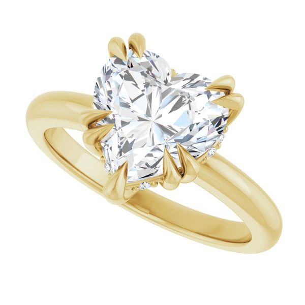 Double Claw-Prong Engagement Ring Image 5 Blocher Jewelers Ellwood City, PA