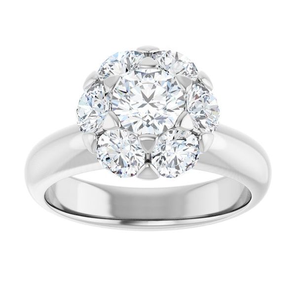Cluster Engagement Ring Image 3 MurDuff's, Inc. Florence, MA
