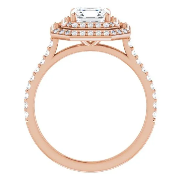 Double Halo-Style Engagement Ring