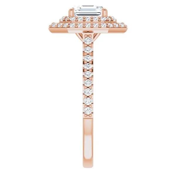 Double Halo-Style Engagement Ring