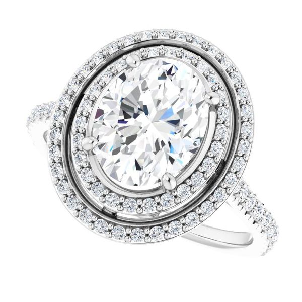 Double Halo-Style Engagement Ring Image 5 Futer Bros Jewelers York, PA