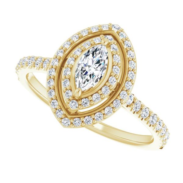 Double Halo-Style Engagement Ring Image 5 Futer Bros Jewelers York, PA