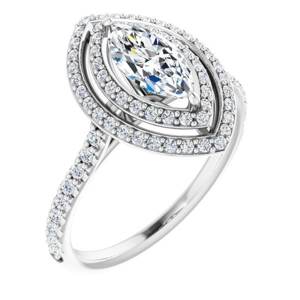 Double Halo-Style Engagement Ring Futer Bros Jewelers York, PA