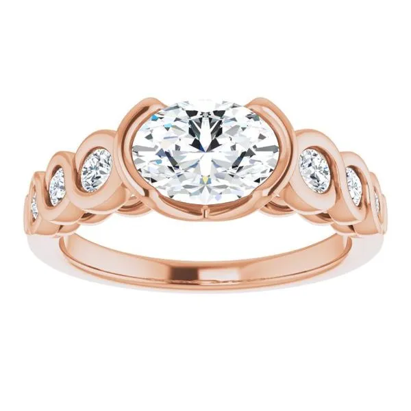 Half Bezel Engagement Ring