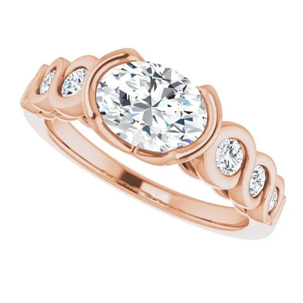 Half Bezel Engagement Ring