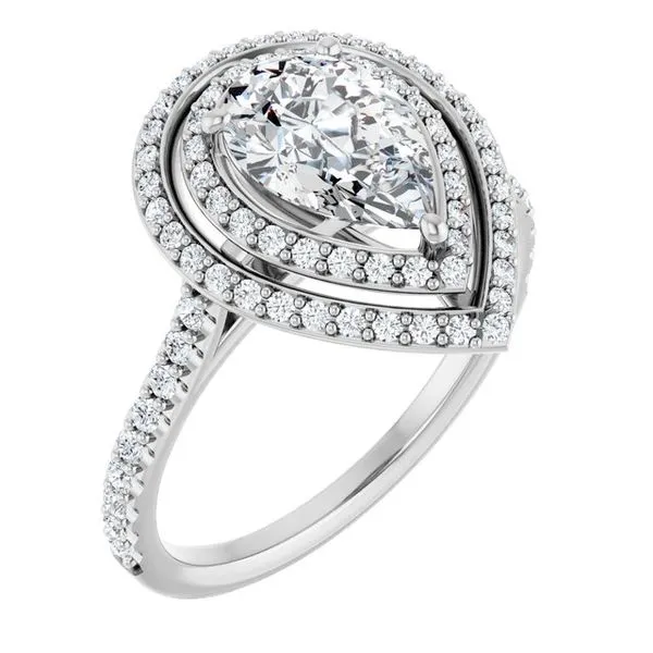 Double Halo-Style Engagement Ring